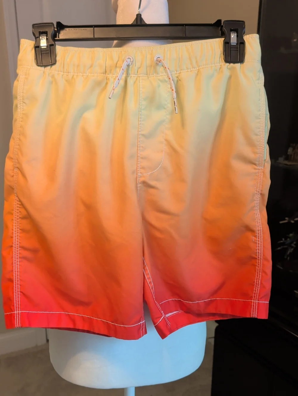 GAP Boys Ombre Yellow to Red Swim Trunks